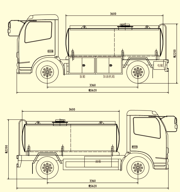 ISUZU oil truck drawing