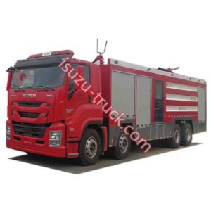 ISUZU GIGA fire fighting truck with crane for sale shows on www.isuzu-truck.com
