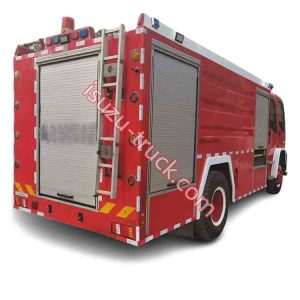 ISUZU foam fire truck, FVR cabin carbon steel fire tanker shows on isuzu-truck.com