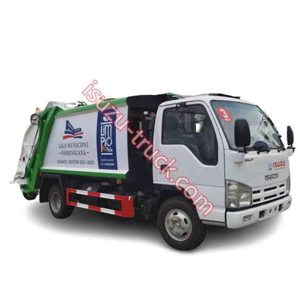 5cbm ISUZU rubbish compression truck,compression trash transport truck,waste delivery truck shows on www.isuzu-truck.com