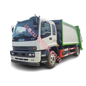 FTR waste compacted  delivery truck right side shows on www.isuzu-truck.com