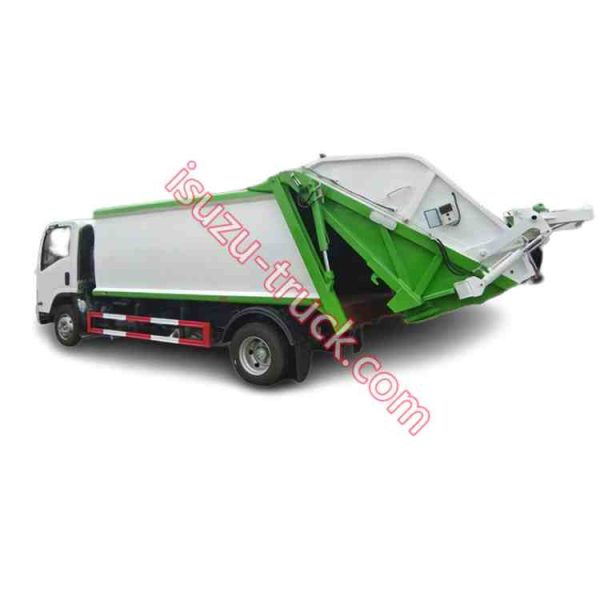 ISUZU trash can delivery compacted van vehicle shows on isuzu-truck.com