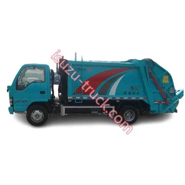 ISUZU refuse compacting truck paint blue color shows on isuzu-truck.com