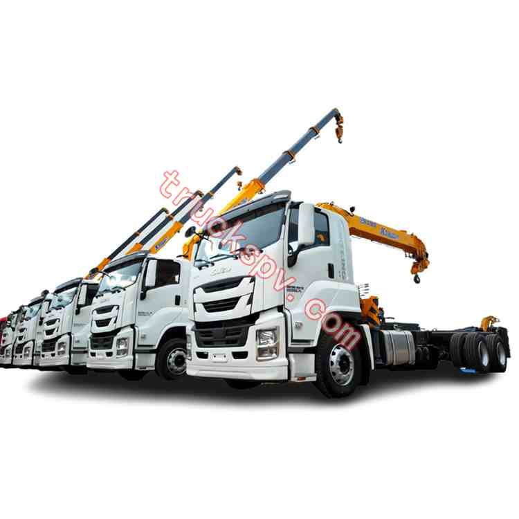 5sets ISUZU GIGA truck mounted crane shows on isuzu-truck.com