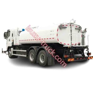 20000Liters water pressure cleaner which painted white color shows on isuzu-truck.com