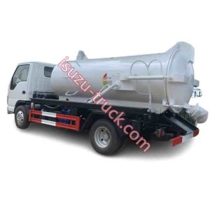 5000Liters vacuum tanker 5mm thickness ,made by carbon steel ISUZU truck shows on isuzu-truck.com