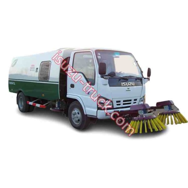 arc-shaped ISUU road sweeper shows on isuzu-truck.com