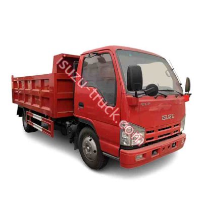 red color ISUZU tipper shows on isuzu-truck.com