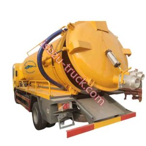ISUZU suction type vacuum tanker shows on isuzu-truck.com