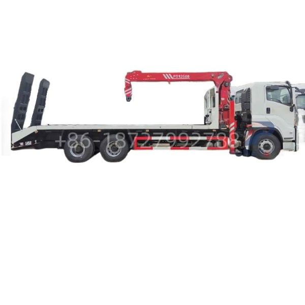 ISUZU low loader crane truck